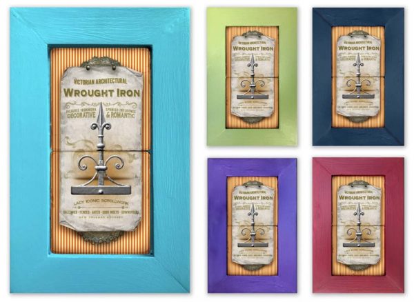 Wrought Iron Framed Marble Stones