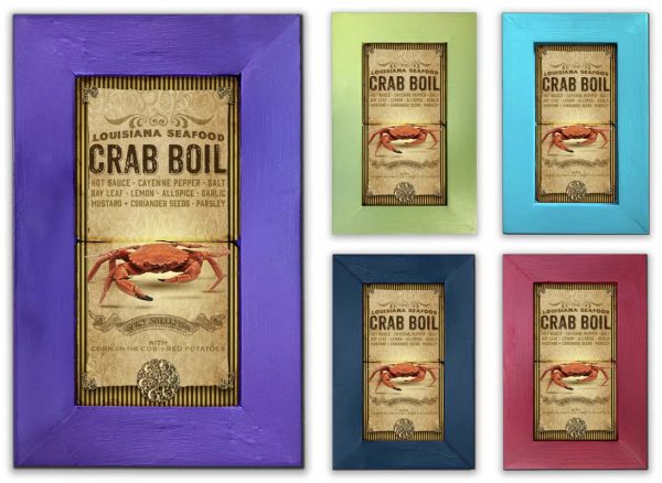 Crab Boil Framed Marble Stones