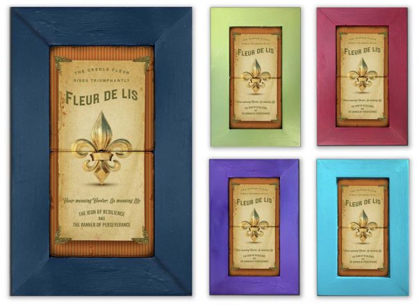 Fleur De Lis Framed Marble Stones