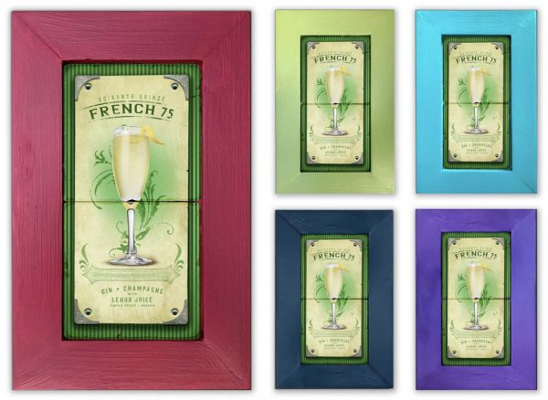 French 75 Framed Marble Stones