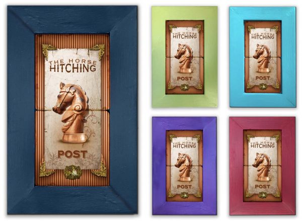 Horse Hitching Framed Marble Stones