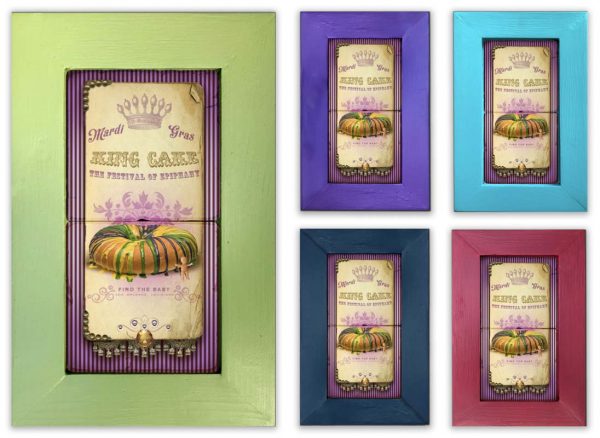 King Cake Framed Marble Stones