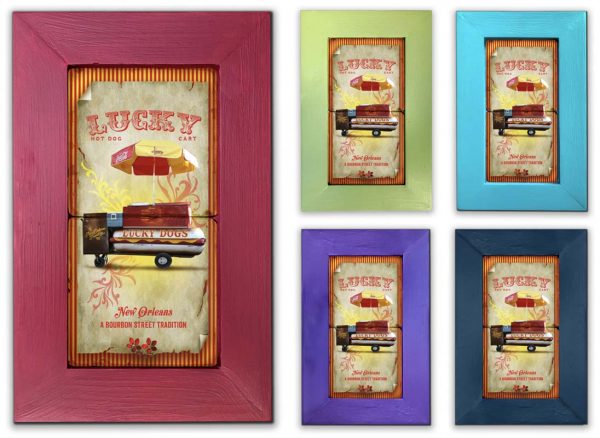 Lucky Dog Framed Marble Stones