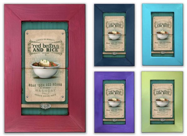 Red Beans and Rice Framed Marble Stones