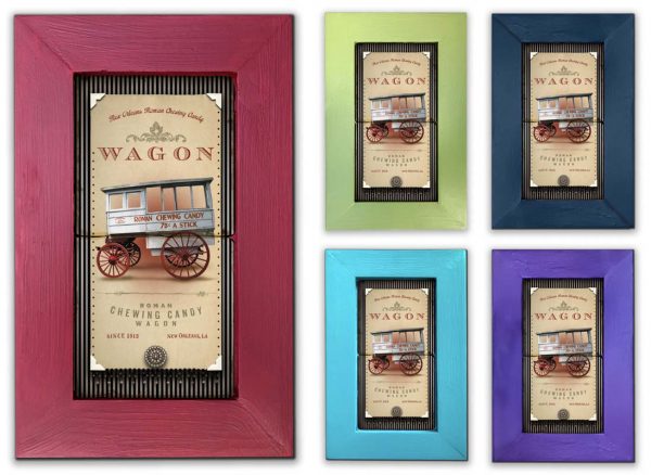 Roman Wagon Framed Marble Stones