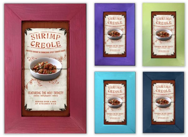 Shrimp Creole Framed Marble Stones